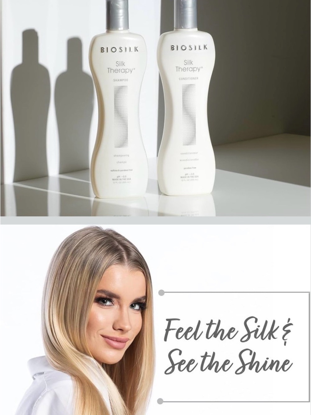 Biosilk Silk Therapy Shampoo & Conditioner Duo — White Bottles - Picture 4 of 6